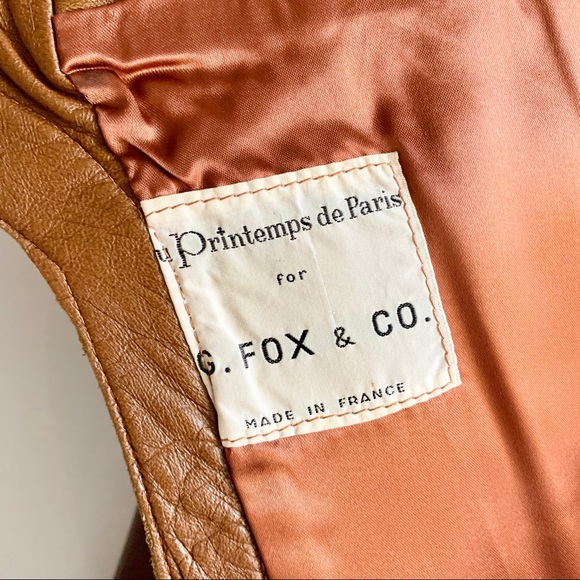 ✨SOLD✨ Amazing 1960s Vintage Caramel Leather Mini - Picture 3 of 9